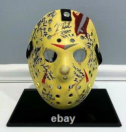 12x Signed Jason Voorhees Mask with COA Friday the 13th Neca Prop statue sideshow