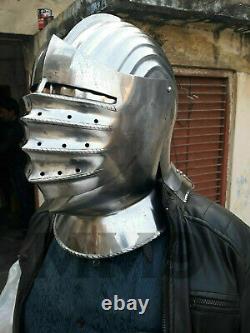 16Ga Sca Larp Medieval Knight Tournament Close Armor Helmet