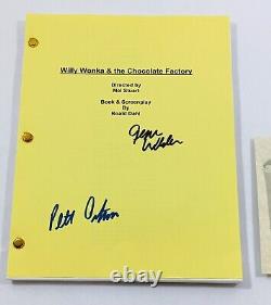 1971 Willy Wonka's Reprint Movie Script COA Signed by Gene Wilder & Peter Ostrum