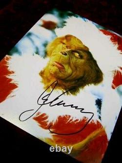 1 Left! GRINCH Jim Carrey Prop WHO FLAG & MAIL, SIGNED PP Pic, Blu DVD, UACC COA