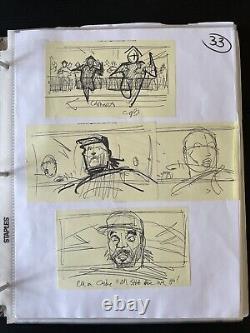 32x NWA Straight Outta Compton Hand Drawn Storyboard Art COA Movie Film TV Prop