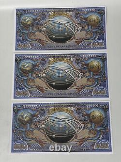 3 Firefly Serenity Movie Screen Used Alliance Currency Bank Notes Heist Prop