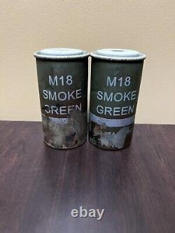 3 RARE M18 Smoke Lot INERT Military Demo Training / Visual Aid / Movie Prop