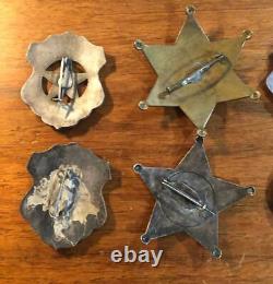 8 Obsolete 1930s Movie Prop Badges Prison Lincoln Marshal Tombstone Cochise SASS