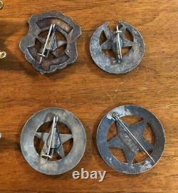 8 Obsolete 1930s Movie Prop Badges Prison Lincoln Marshal Tombstone Cochise SASS