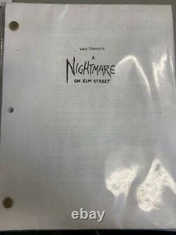 A Nightmare On Elm Street 1984 Original Film Used Script Freddy Krueger Prop