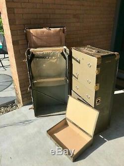 Antique Hartmann Steamer Cushion Top Movie Prop Travel Wardrobe Trunk