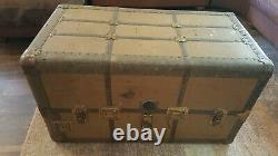 Antique Steamer Travel Wardrobe Trunk Home Decor/Movie Prop E. S. R (Pickup Only)