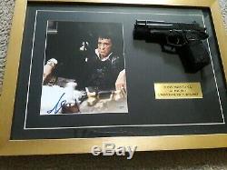 Authentic By Leaf COA Al-Pacino Scarface signed custom frame with movie prop Gun