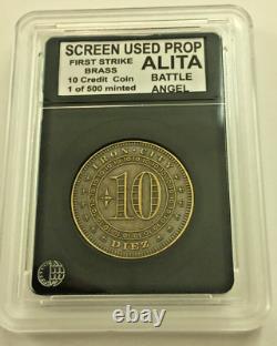 BATTLE ANGEL ALITA 10 Credit Coin Original Brass Screen Used Prop Rare COA