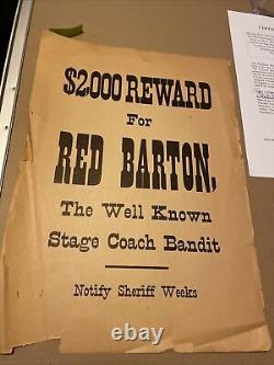 BLAZING SIXES Movie Prop 1937 Western Tv Show PRODUCTION MADE WANTED POSTER R1