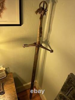 BRAVEHEART MOVIE PROP Scottish Long Sword Scotland Mel Gibson Metal Wood Weapon