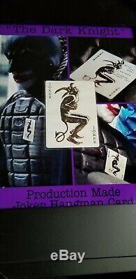 Batman The Dark Knight Production Made Joker Hangman Card 2008 Movie Prop
