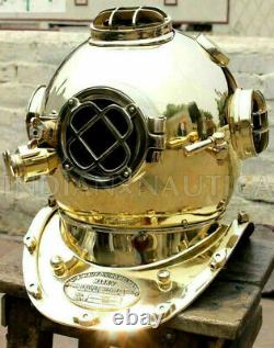 Brass Diving Divers Helmet US Navy Mark V Deep Sea Helmet Vintage Home Treasure