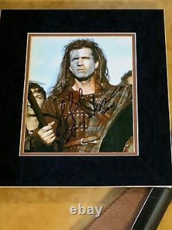 Braveheart Mel Gibson Signed Photo Prop Sword-Display Case Movie Large 42x28