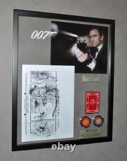 DANIEL CRAIG Signed Autograph, James Bond 007, SKYFALL STORYBOARD Cel, COA Frame