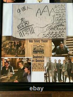 Deadwood HBO Series- Screen Used Prop- Drawing -Framed with Pictures with COA