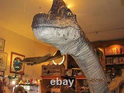 Dinosaur Sculpture, Movie Prop quality, Brachiosaurus Floor mount, glass eye HUGE