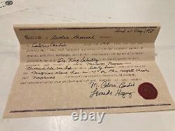 Django Unchained Broomhilda Freedom Papers Hero With Wax Stamp! Dicaprio Coa