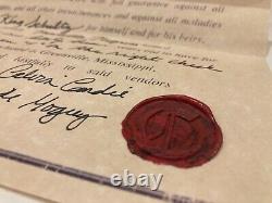 Django Unchained Broomhilda Freedom Papers Hero With Wax Stamp! Dicaprio Coa