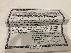 Django Unchained Broomhilda Freedom Papers Hero With Wax Stamp! Dicaprio Coa