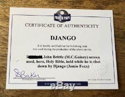 Django Unchained Film Movie Prop COA Big John's Screen Used Bible Tarantino