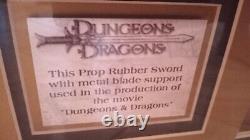 Dungeons & Dragons Prop sword used in the 2000 movie! COA Framed & matted