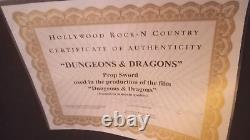 Dungeons & Dragons Prop sword used in the 2000 movie! COA Framed & matted