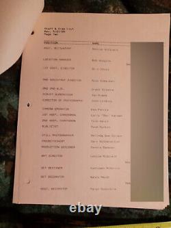 Field of Dreams Production used crew list baseball game Shoeless Joe Jackson