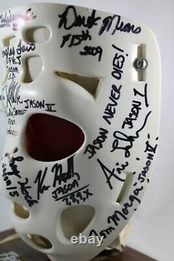 Friday the 13th VHS Promo Mask LIGHT signed by EVERY JASON ACTOR! JSA LOA