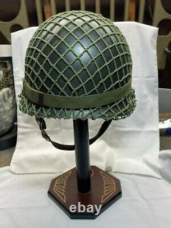 Fury Movie Prop US ARMY M1 COMBAT HELMET + Netting + LINER + M-1944 Goggles