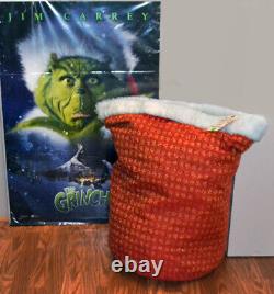 GRINCH PROP Rare Screen Used Hero SANTA BAG Race, COA UNIVERSAL, Jim Carrey