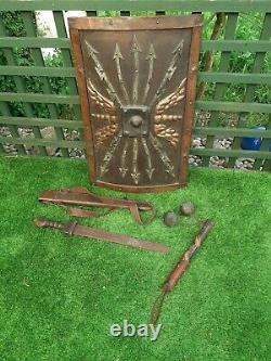 Gladiator. Gladiatress Actual Props Used In The Film. Arms Shield