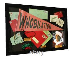 Grinch JIM CARREY Signed AUTOGRAPH, Prop WHO FLAG, MAIL, HANGER + DVD, COA, BOOK