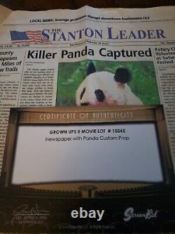 Grown Ups 2 Production used Newspaper about Rob Getting Mauled by a Panda With COA