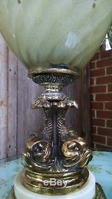 Hollywood Regency Gold Gilt Bubble Table Lamps Mid Century Movie Prop Koi Fish