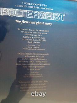 Horror Concept Poltergeist Production used R Movie poster Tobe Hooper signed