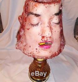 Horror movie prop silicone ed gein human flesh lampshade 6 body parts faces