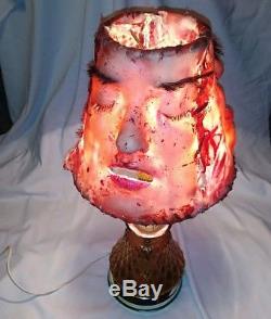 Horror movie prop silicone ed gein human flesh lampshade 6 body parts faces