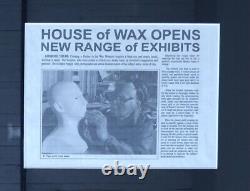 House Of Wax Framed Newspaper Clipping Authentic Horror Movie Prop