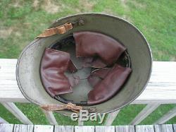Incredible World War 1 WWI German Camo Painted Trench Helmet with WINGS MOVIE Note