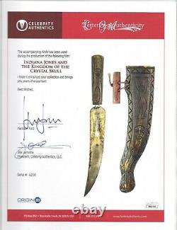 Indiana Jones Kotcs Used Prop Knife & Scabbard Signed By Harrison Ford Jsa Coa