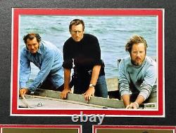 JAWS Bloody Shark Bite Framed Movie Poster Facsimile Cast Signed Collage Photo