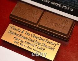 JOHNNY DEPP Signed Wonka, Charlie & Chocolate Factory PROP, DVD, Frame COA, UACC