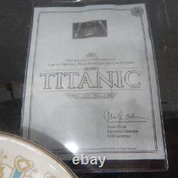 J. Peterman Catalog 1998 TITANIC Movie Prop Framed Dinner Plate with COA