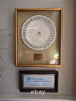 J. Peterman Framed Movie Prop Titanic 1st Class Plate With Certificate Of Auth