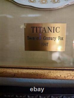 J. Peterman Framed Movie Prop Titanic 1st Class Plate With Certificate Of Auth