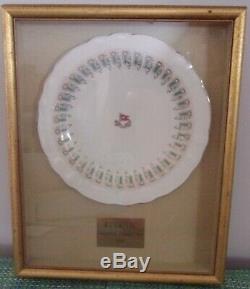 J. Peterman Framed TITANIC DINNER PLATE WHITE STAR LINE Movie Prop