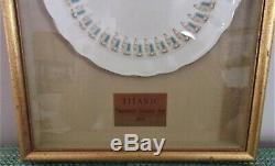 J. Peterman Framed TITANIC DINNER PLATE WHITE STAR LINE Movie Prop