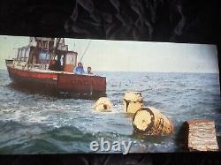 Jaws Prop Screen Used Orca 2 Wooden Hull Painted Section + Bonus Art Rare